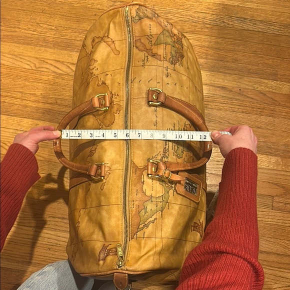 Vintage Alviero Martini Map Print Travel Bag - Picture 4 of 16